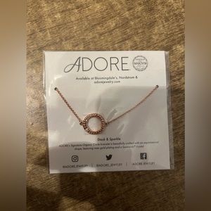 ADORE JEWELRY SWAROVSKI ORGANIC CIRCLE BRACELET STACK & SPARKLE IN ROSE GOLD NIP